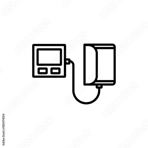 Blood pressure meter icon Isolated flat vector in outline