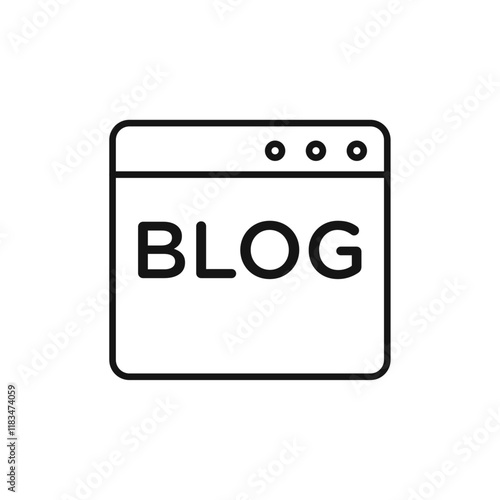 Blog icon Isolated flat vector in outline