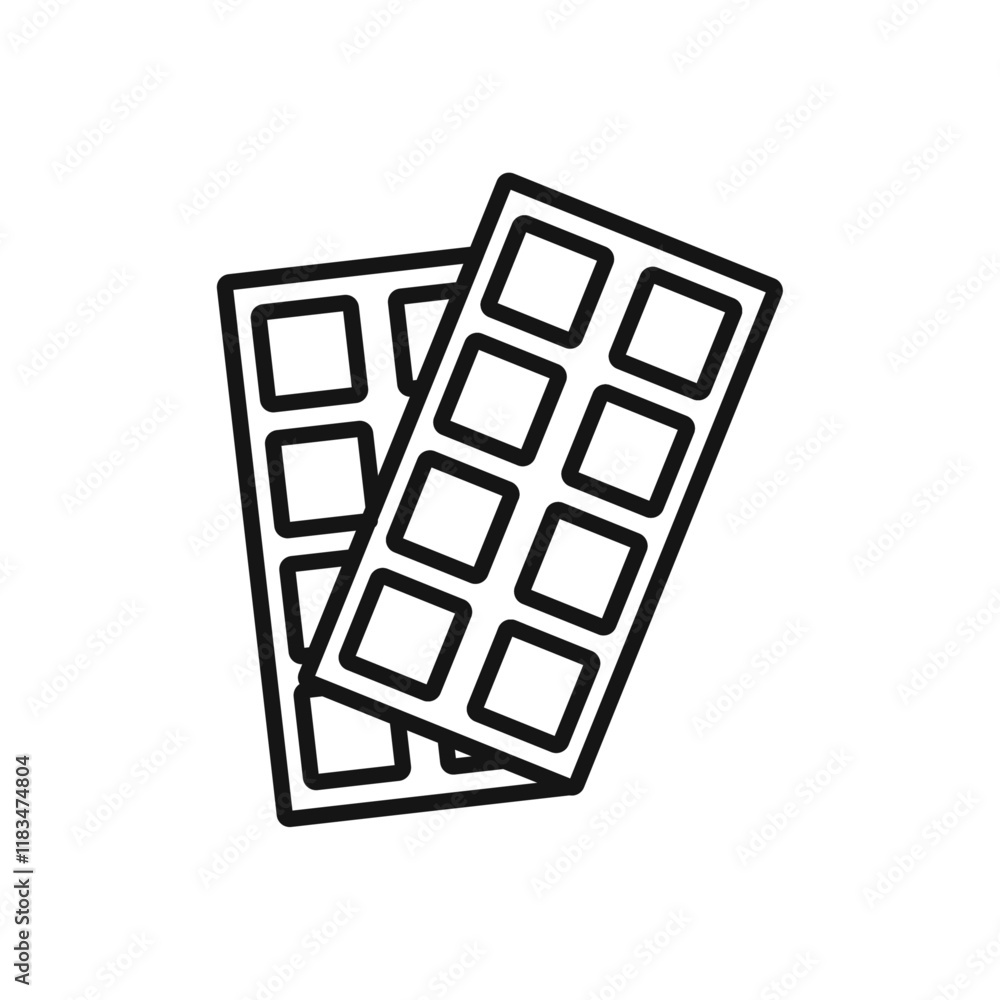 Chocolate icon Isolated flat vector in outline Chocolate icon Isolated flat vector in outline