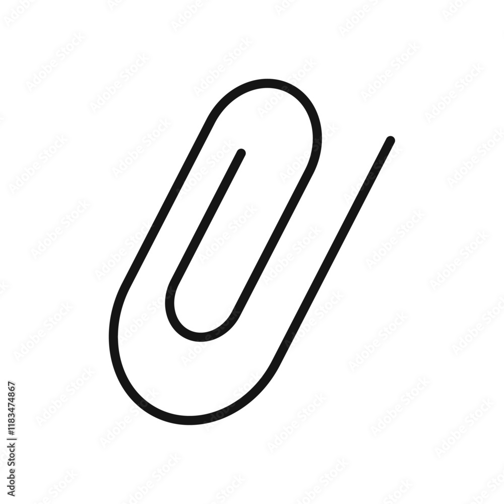 Obraz premium Clip icon Isolated flat vector in outline