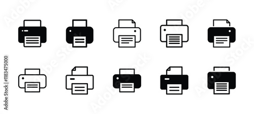 Set of fax icons symbol on white background