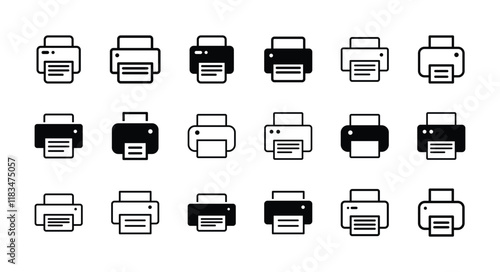 Set of fax icons symbol on white background