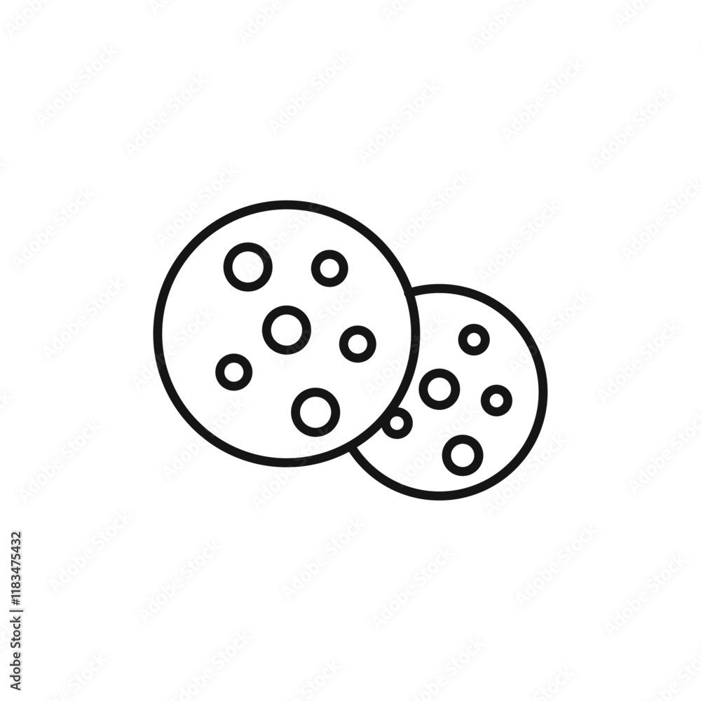 Cookie icon Isolated flat vector in outline Cookie icon Isolated flat vector in outline