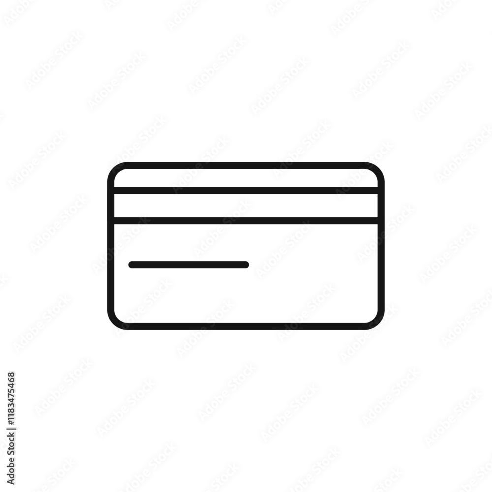 Credit card icon Isolated flat vector in outline Credit card icon Isolated flat vector in outline