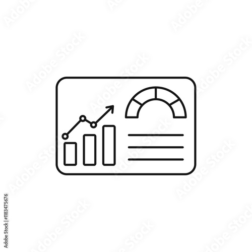 Dashboard icon Isolated flat vector in outline