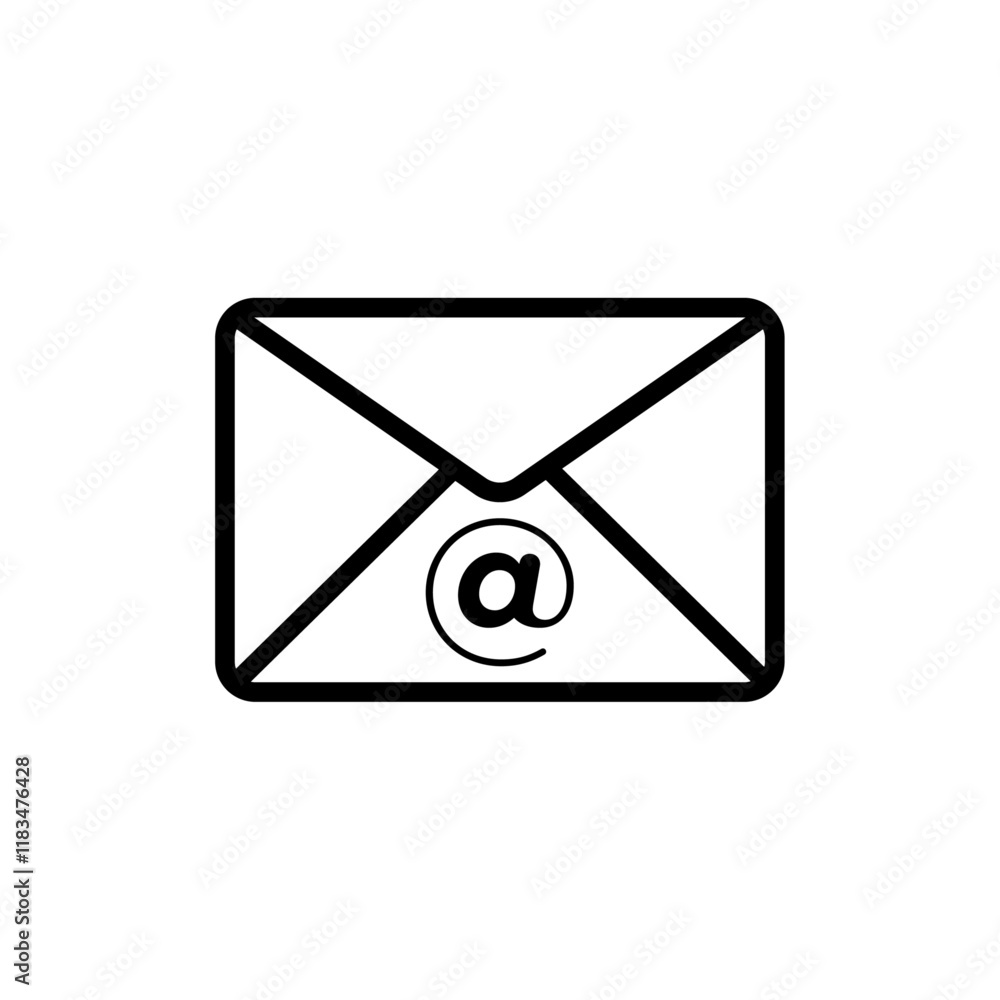 Email icon Isolated flat vector in outline Email icon Isolated flat vector in outline