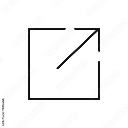 External link icon Isolated flat vector in outline