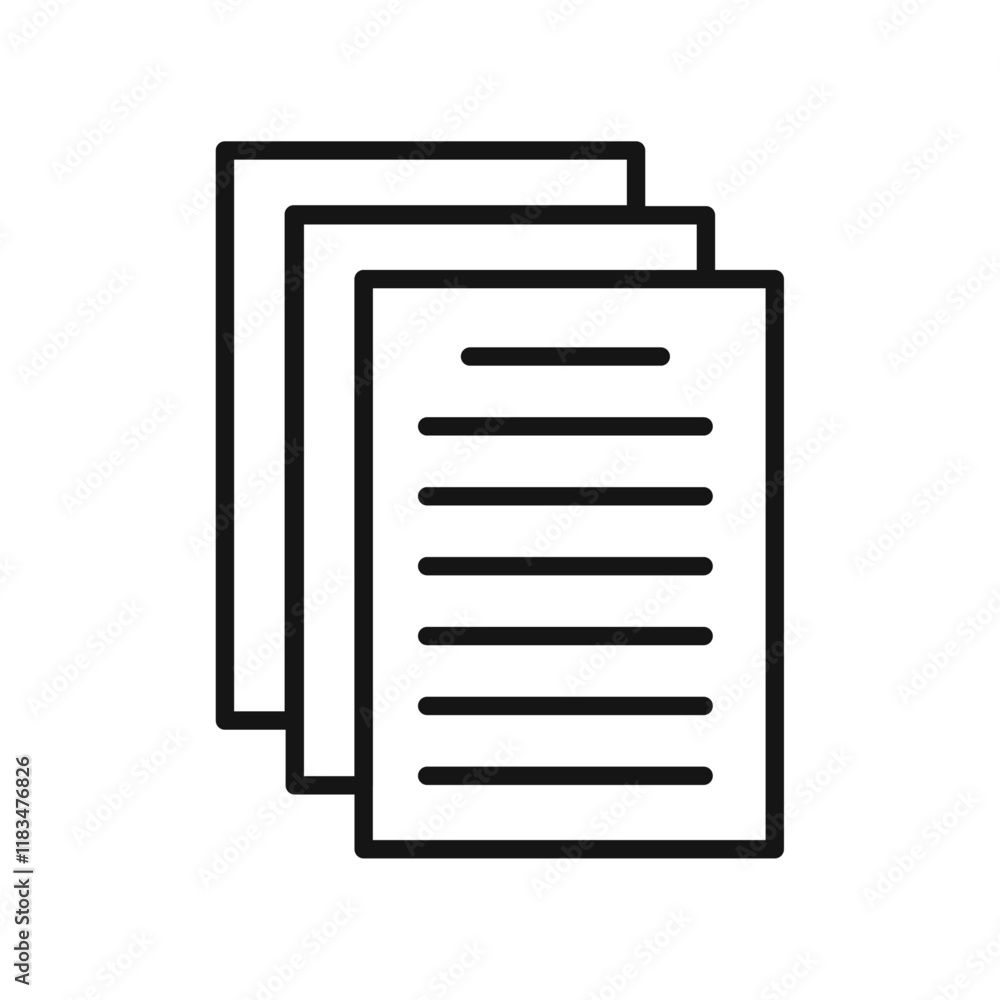 File icon Isolated flat vector in outline File icon Isolated flat vector in outline
