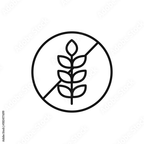 Gluten free icon Isolated flat vector in outline