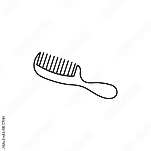 Hair brush icon Isolated flat vector in outline