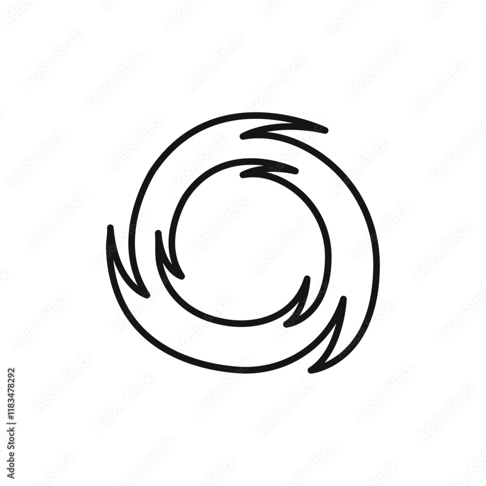 Hurricane icon Isolated flat vector in outline Hurricane icon Isolated flat vector in outline