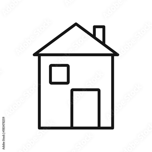 House icon Isolated flat vector in outline