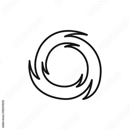 Hurricane icon Isolated flat vector in outline