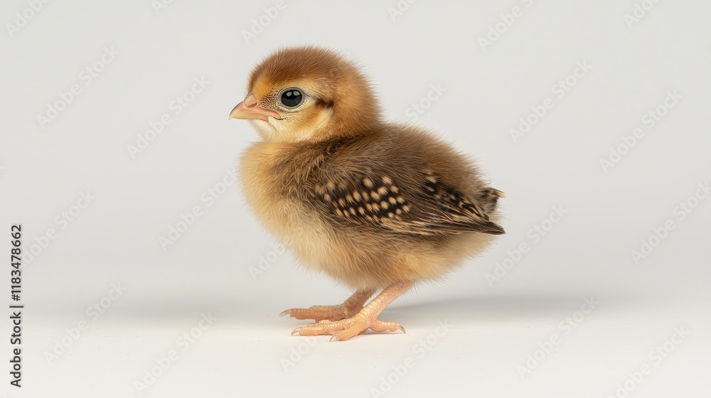 Obraz premium Cute chick hatching from egg farm animal photography studio setting close-up new life concept