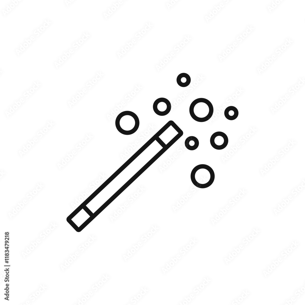 Magic wand icon Isolated flat vector in outline Magic wand icon Isolated flat vector in outline