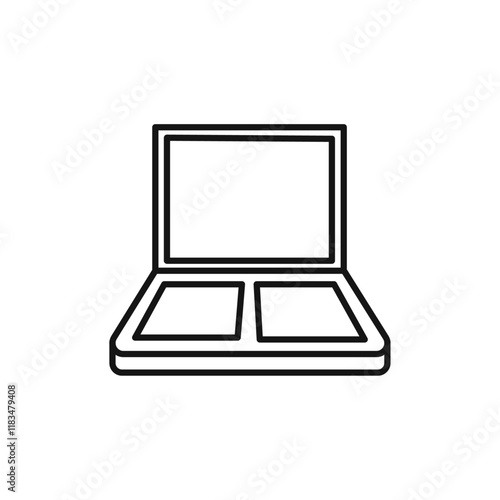Makeup palette Icon Isolated flat vector in outline