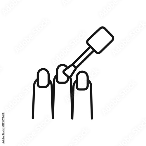 Manicure icon Isolated flat vector in outline