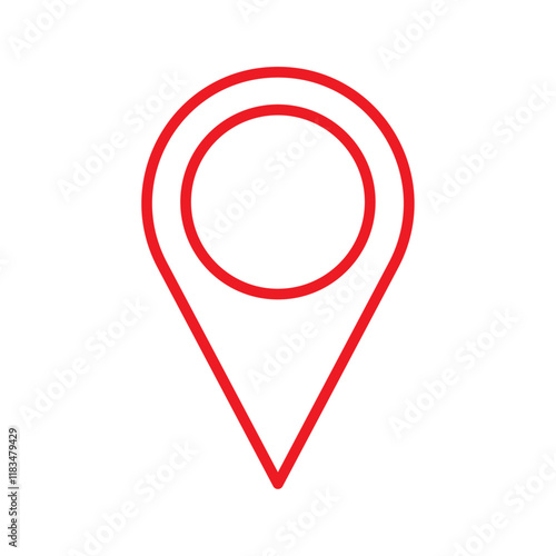 Map Marker icon Isolated flat vector in outline