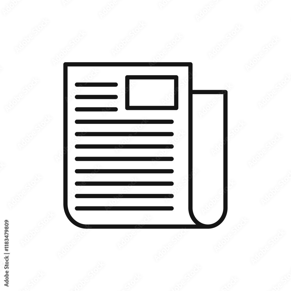 Newsletter icon Isolated flat vector in outline Newsletter icon Isolated flat vector in outline