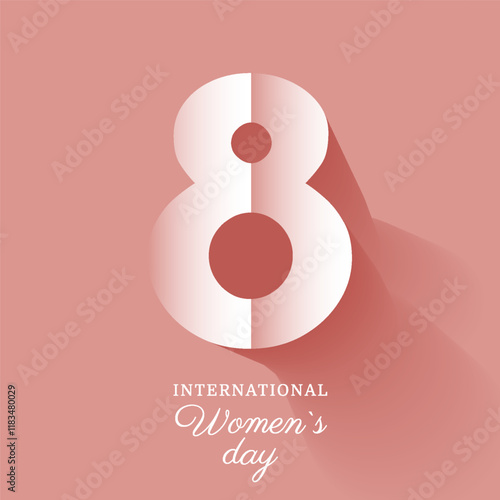 International Womens day 8 march card. Pastel colors. Flat vector illustration