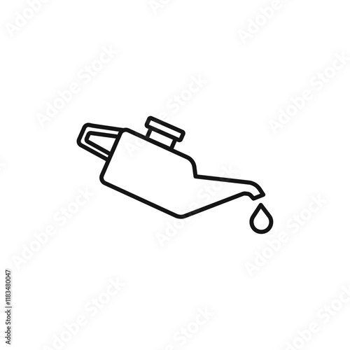 Oil can icon Isolated flat vector in outline