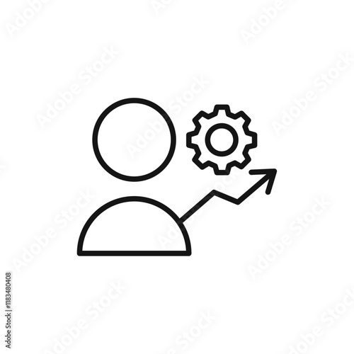 Personal development icon Isolated flat vector in outline