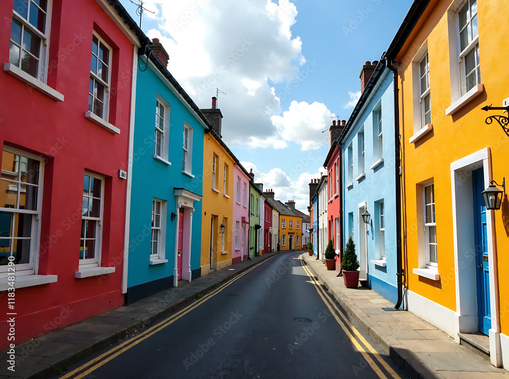 Fototapeta premium Discover the Charm of Colourful Old Streets in Kinsale, Cork, Ireland new image