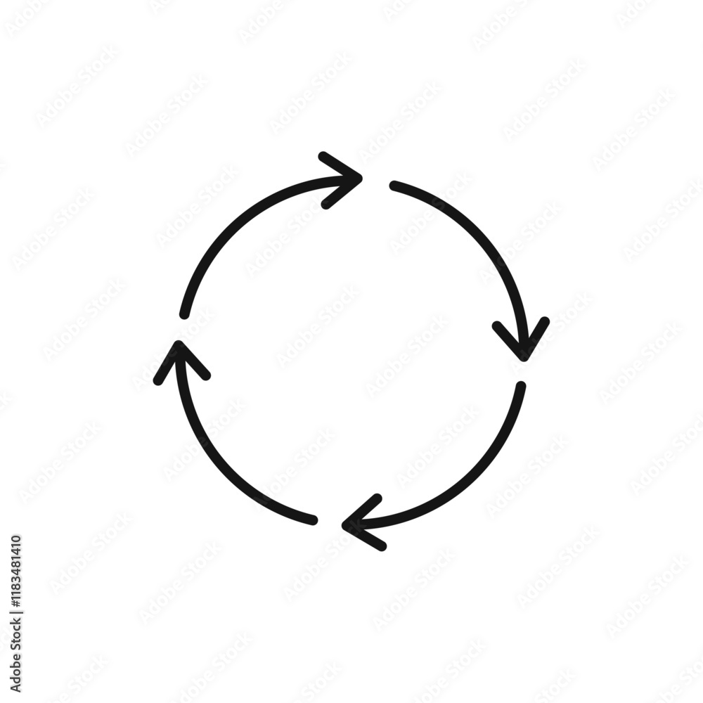 Recycle icon Isolated flat vector in outline Recycle icon Isolated flat vector in outline