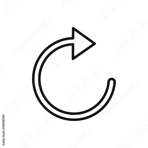 Reload button icon Isolated flat vector in outline