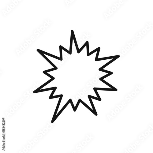 Starburst Icon Isolated flat vector in outline