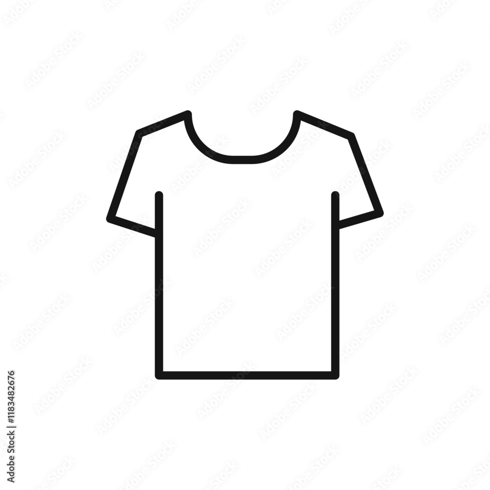 T shirt Icon Isolated flat vector in outline T shirt Icon Isolated flat vector in outline