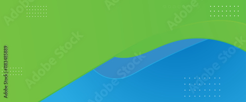 Vector modern blue and green wave abstract background. creative halftone pattern in blue green background vector.