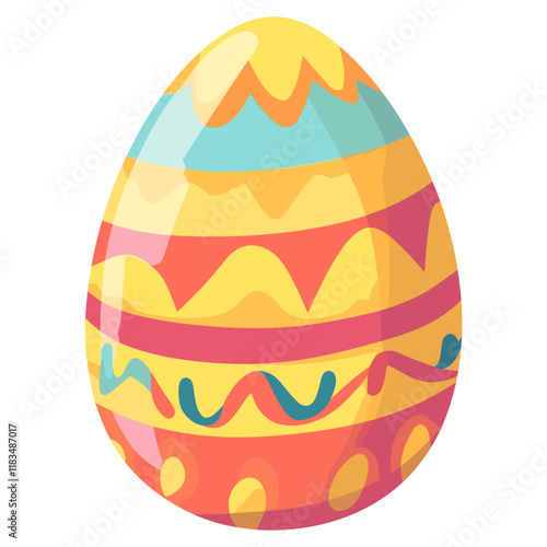 Easter egg spring celebration decoration vector