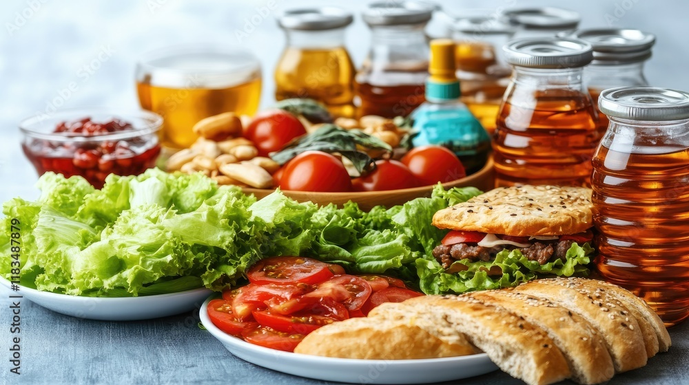 A Delicious and Healthy Meal with Fresh Ingredients A Delicious and Healthy Meal with Fresh Ingredients