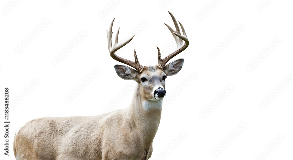 Majestic Whitetail Deer Buck Isolated Wildlife Nature Majestic Whitetail Deer Buck Isolated Wildlife Nature