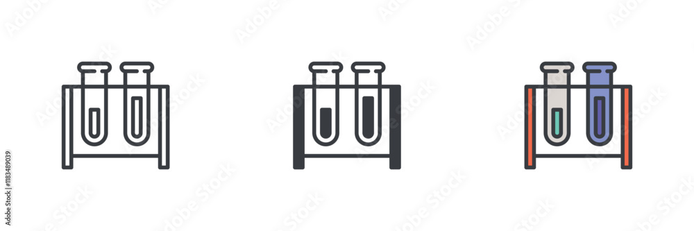 Test tube stand icon Test tube stand icon