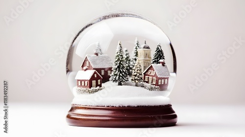 Discover the magic of winter in this enchanting snow globe. Winter Wonderland concept photo