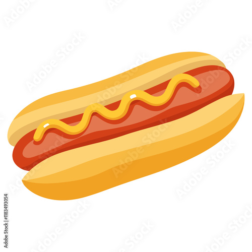 Hot dog illustration simple style vector