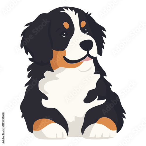 Bernese Mountain dogs illustration mountain bernese vector