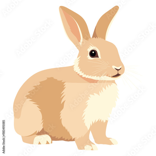 Simple rabbit illustration animal vector