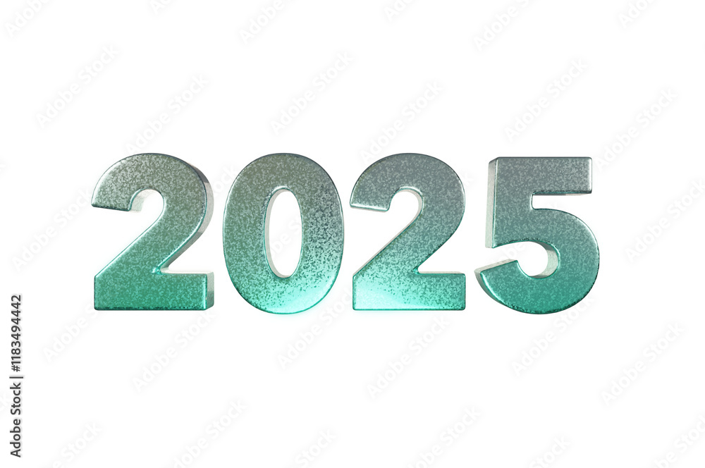 3D Illustration, font 2026 background new year , Metallic surface green 3D Illustration, font 2026 background new year , Metallic surface green