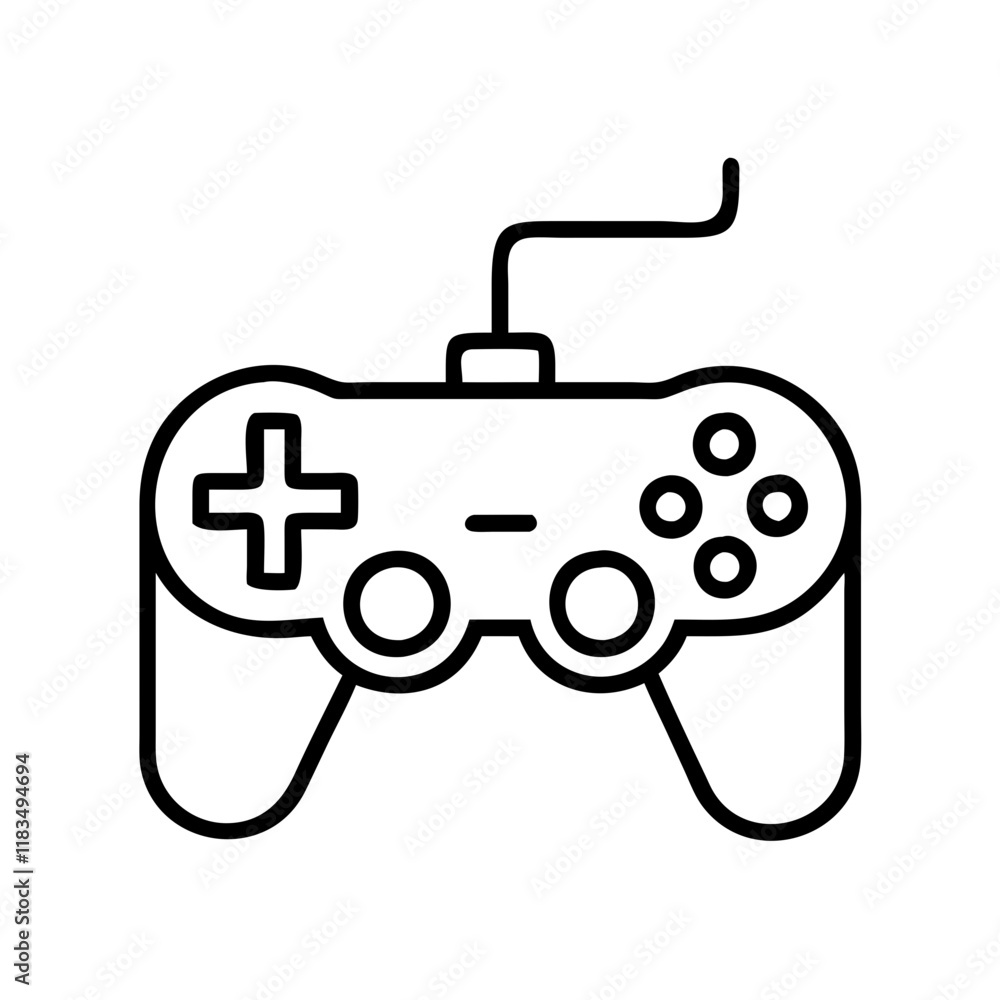 game controller icon, electronics line art, electronics vector - simple black line art icon of game controller perfect for logos, and electronics-themed designs. game controller icon, electronics line art, electronics vector - simple black line art icon of game controller perfect for logos, and electronics-themed designs.