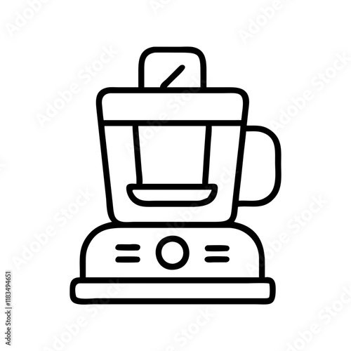 food processor icon, electronics line art, electronics vector - simple black line art icon of food processor perfect for logos, and electronics-themed designs.