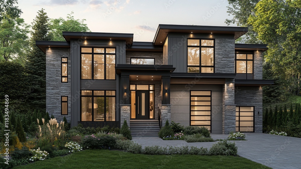 Fototapeta premium Modern Luxury Home Exterior Design