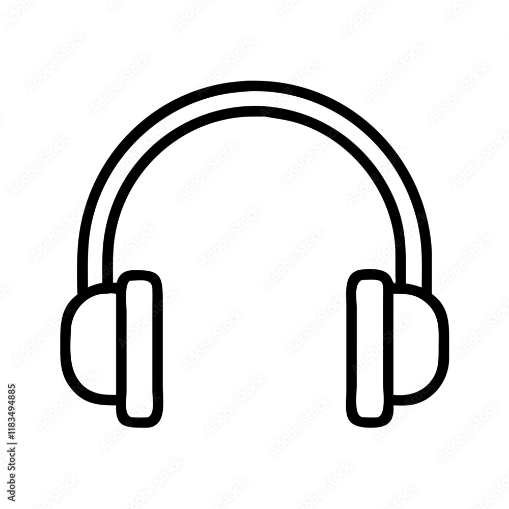 headphones icon, electronics line art, electronics vector - simple black line art icon of headphones perfect for logos, and electronics-themed designs. headphones icon, electronics line art, electronics vector - simple black line art icon of headphones perfect for logos, and electronics-themed designs.