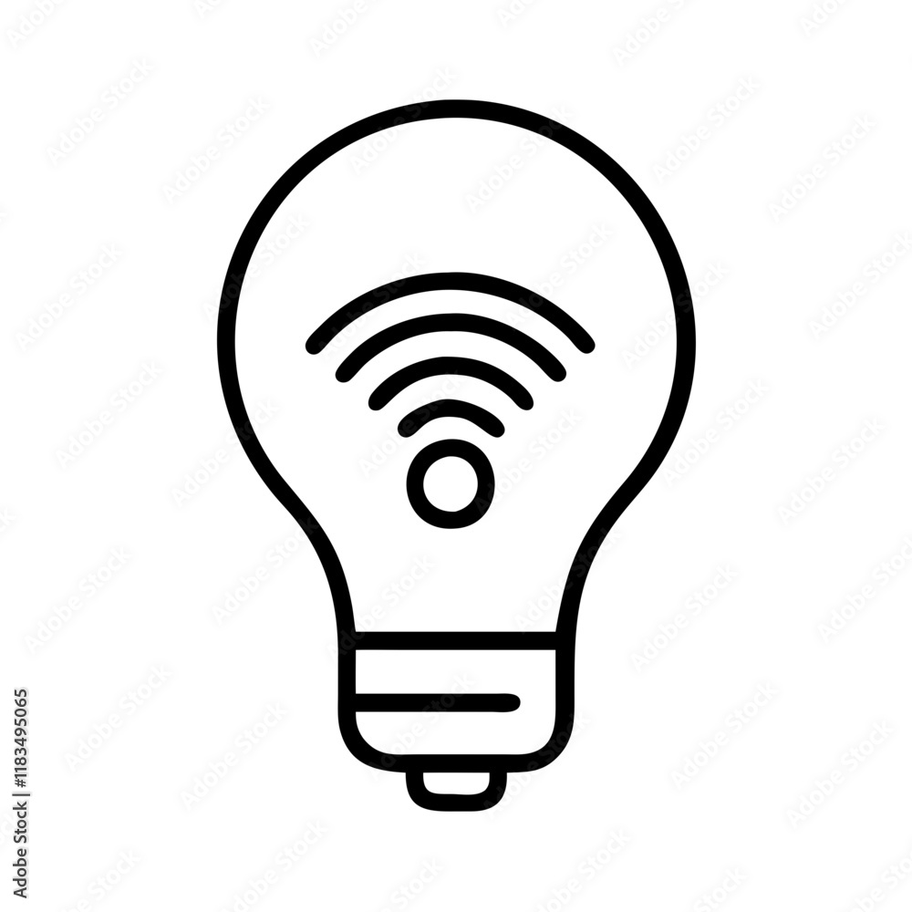 light bulb smart bulb icon, electronics line art, electronics vector - simple black line art icon of light bulb smart bulb perfect for logos, and electronics-themed designs. light bulb smart bulb icon, electronics line art, electronics vector - simple black line art icon of light bulb smart bulb perfect for logos, and electronics-themed designs.