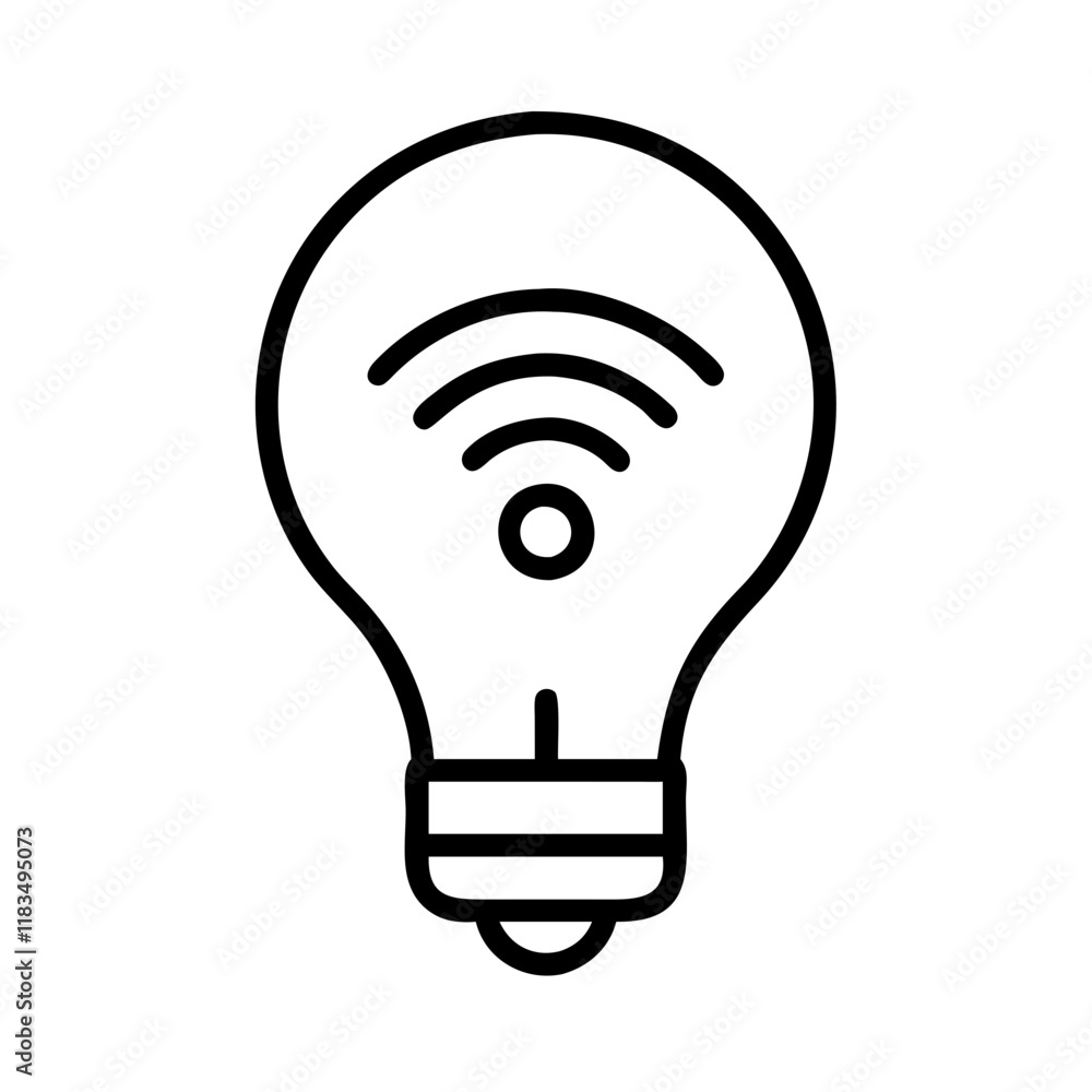 light bulb smart bulb icon, electronics line art, electronics vector - simple black line art icon of light bulb smart bulb perfect for logos, and electronics-themed designs. light bulb smart bulb icon, electronics line art, electronics vector - simple black line art icon of light bulb smart bulb perfect for logos, and electronics-themed designs.