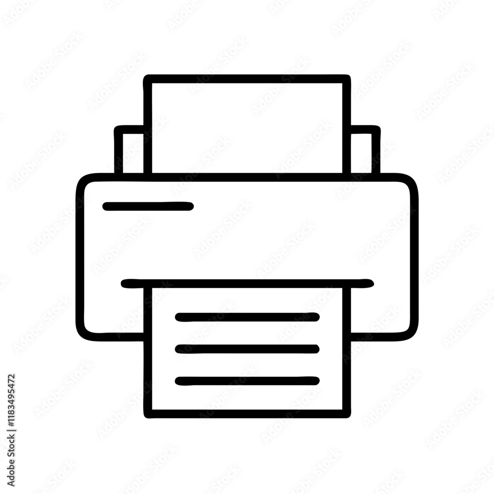 printer icon, electronics line art, electronics vector - simple black line art icon of printer perfect for logos, and electronics-themed designs. printer icon, electronics line art, electronics vector - simple black line art icon of printer perfect for logos, and electronics-themed designs.