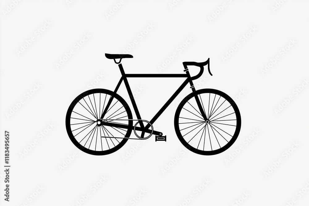 A minimalist graphic design illustration of bike. A minimalist graphic design illustration of bike.