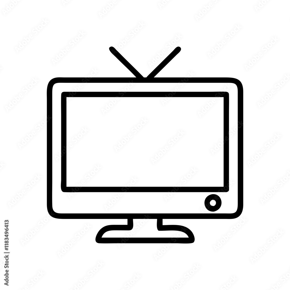 television icon, electronics line art, electronics vector - simple black line art icon of television perfect for logos, and electronics-themed designs. television icon, electronics line art, electronics vector - simple black line art icon of television perfect for logos, and electronics-themed designs.